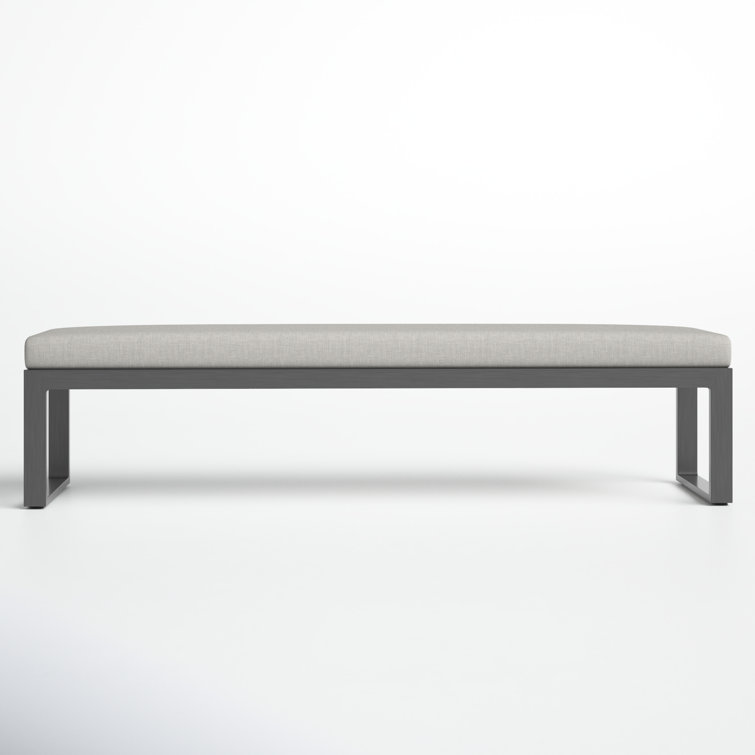 Black outdoor bench online cushions